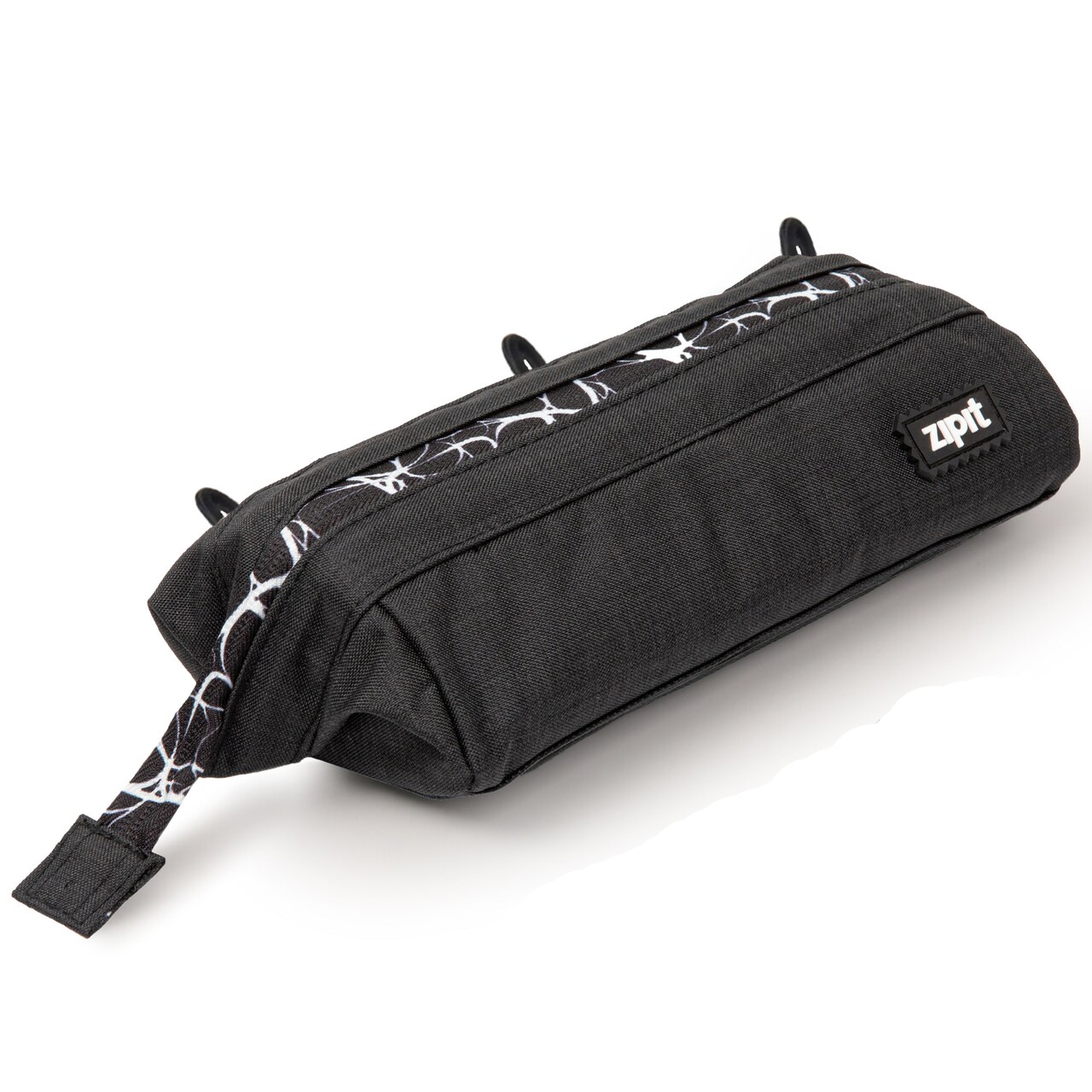 ZIPIT: Lenny Pencil Case - Black & White - Large Storage Capacity Zipper Pouch, Makeup & Stationery Bag, School, Washable Polyester, Kids-Teens-Adults